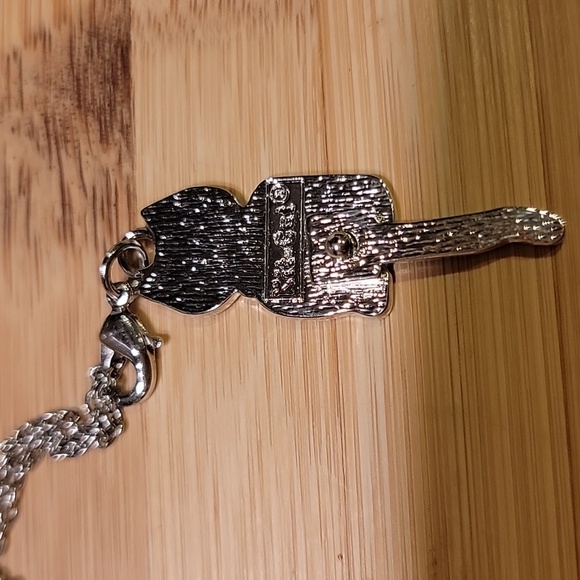 Sapphire Blue Kit-Cat Klock clock clip on charm necklace - Picture 4 of 6